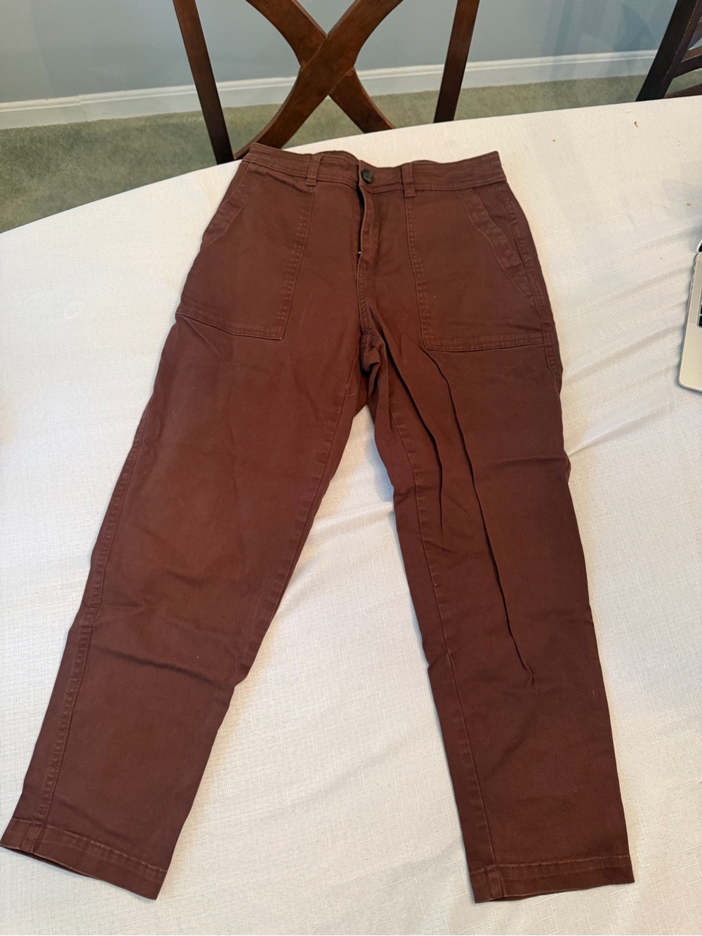 Target Women's Rust Brown Straight-Leg Utility Trousers